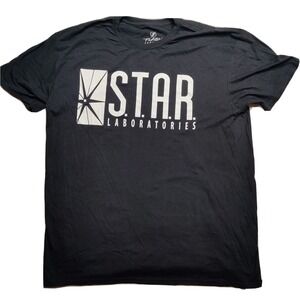 S.T.A.R. STAR Laboratories DC Comics FLASH Men XL Black T-shirt NEW